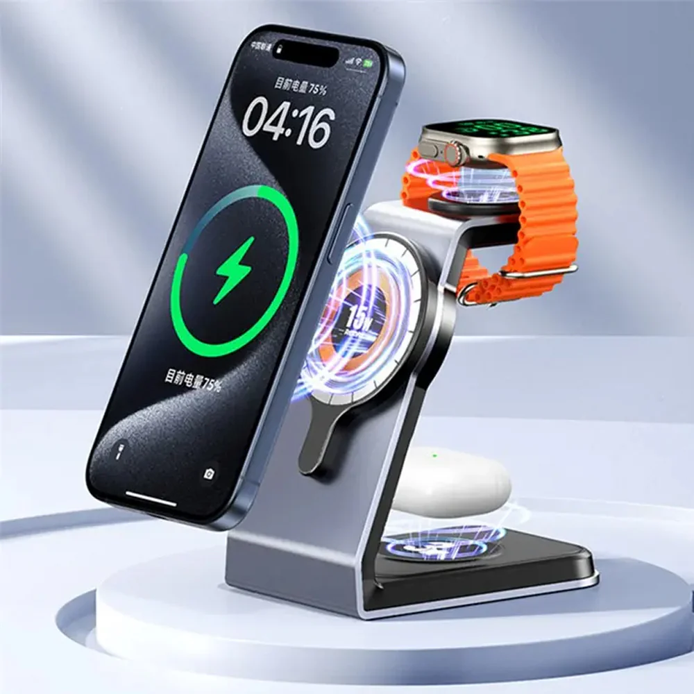 Remax RP-W85 Wireless Charging Magnetic 3 in 1 Remax RP-W85 Wireless Charging Magnetic 3 in 1